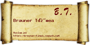 Brauner Tímea névjegykártya